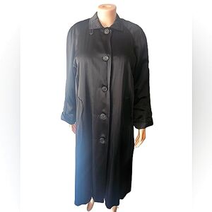 Vintage, Vision Black, Satin Trench Coat size 16